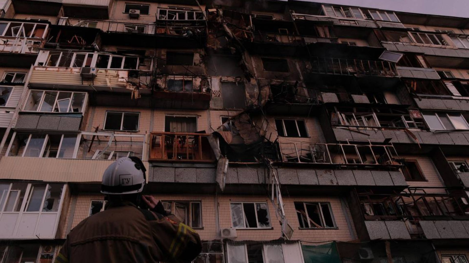 Search and rescue operations continue in the Desnyansky district at the site of the strike by a Russian UAV on a 9-story building