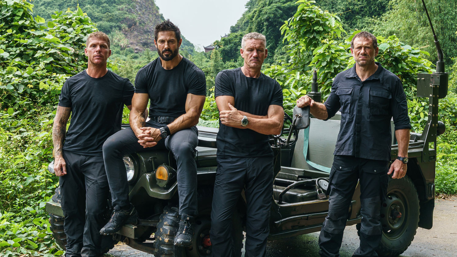 L to R Chris Oliver, Rudy Reyes, Billy Billingham and Jason 'Foxy' Fox Celebrity SAS Who Dares Wins Series 5 CREDIT Channel 4