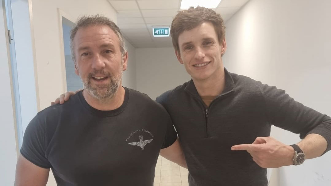 L to R Paul Biddiss and Eddie Redmayne pictured together during training for the series The Day Of The Jackal CREDIT Paul Biddiss