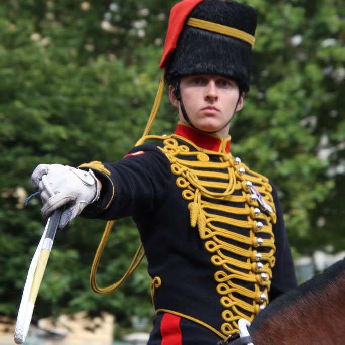 LBdr Robinson-Wyss pictured on the salute commemorating the death of Queen Elizabeth II CREDIT LBdr Abbie Robinson-Wyss