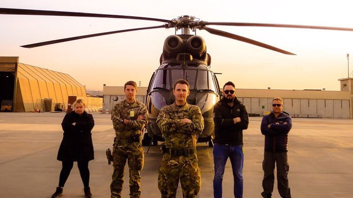 LCpl Richard Jones Afghanistan Helicopter BFBS Live Events Team Credit BFBS Live Events