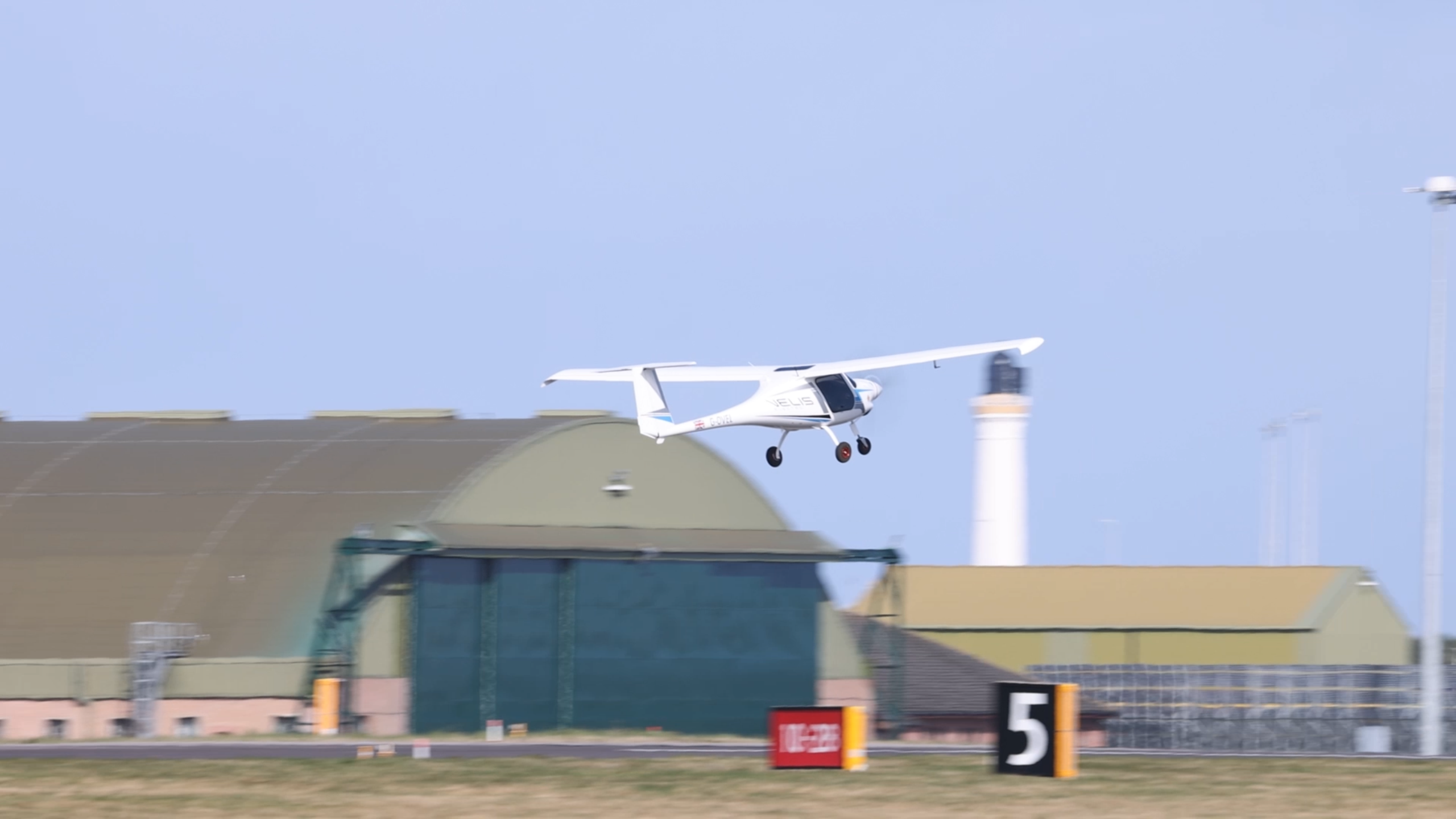 Pipistrel Velis Electro aircraft at RAF Lossiemouth