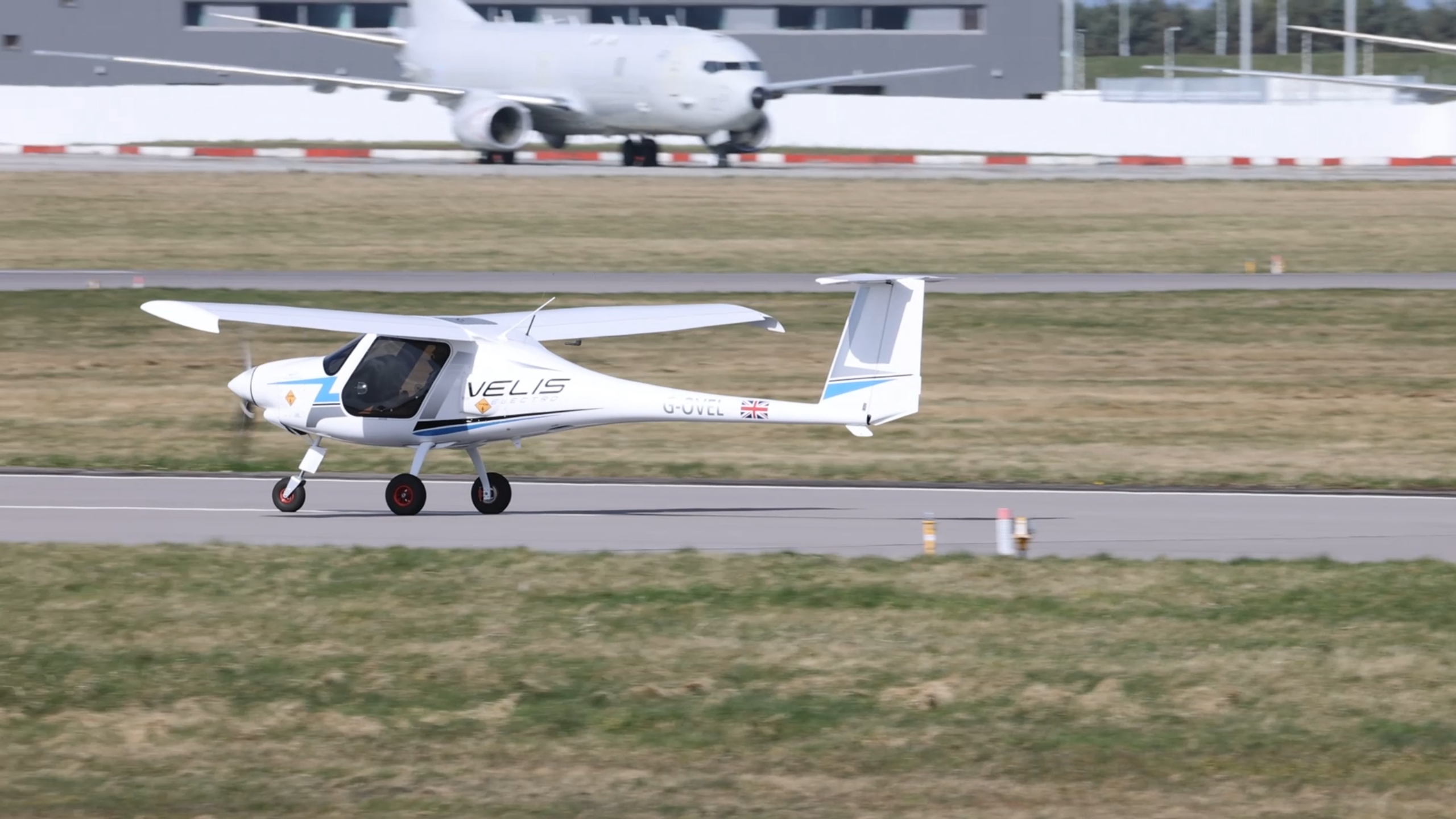 Pipistrel Velis Electro aircraft at RAF Lossiemouth.