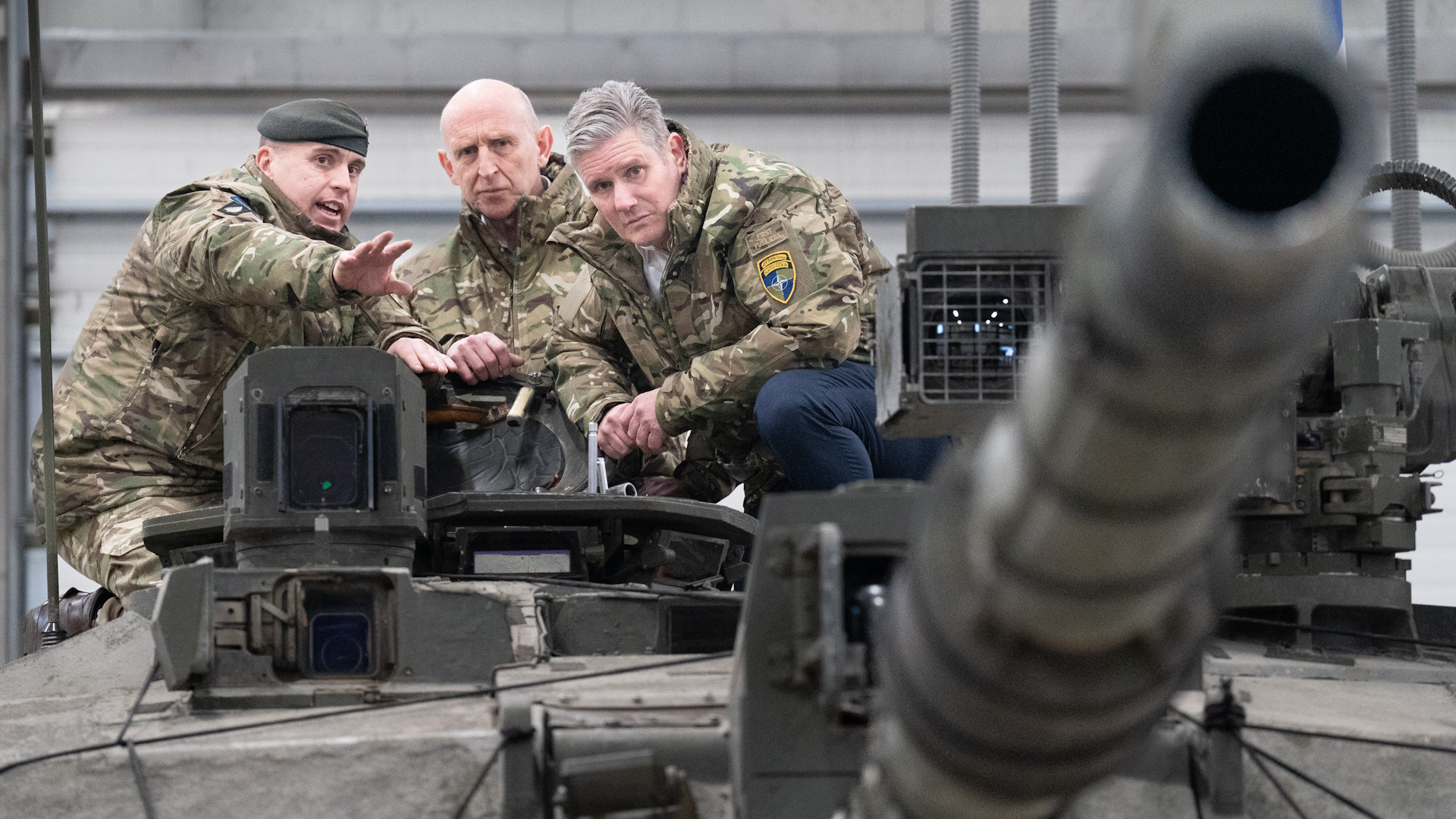 Labour leader Sir Keir Starmer and shadow defence secretary John Healey visit British troops
