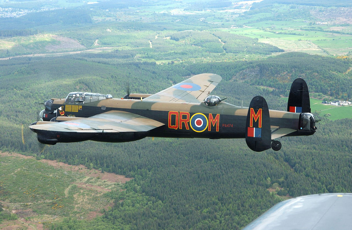 Lancaster Bomber PA474 from the Royal Air Force Battle of Britain Memorial Flight based at RAF Coningsby, Lincolnshire CREDIT Crown Copyright