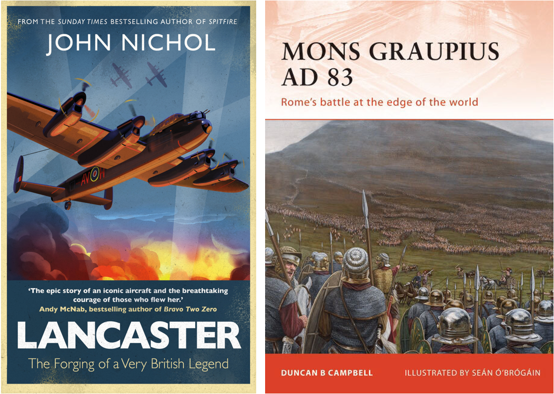 Cover images of Lancaster and Mons Graupius books