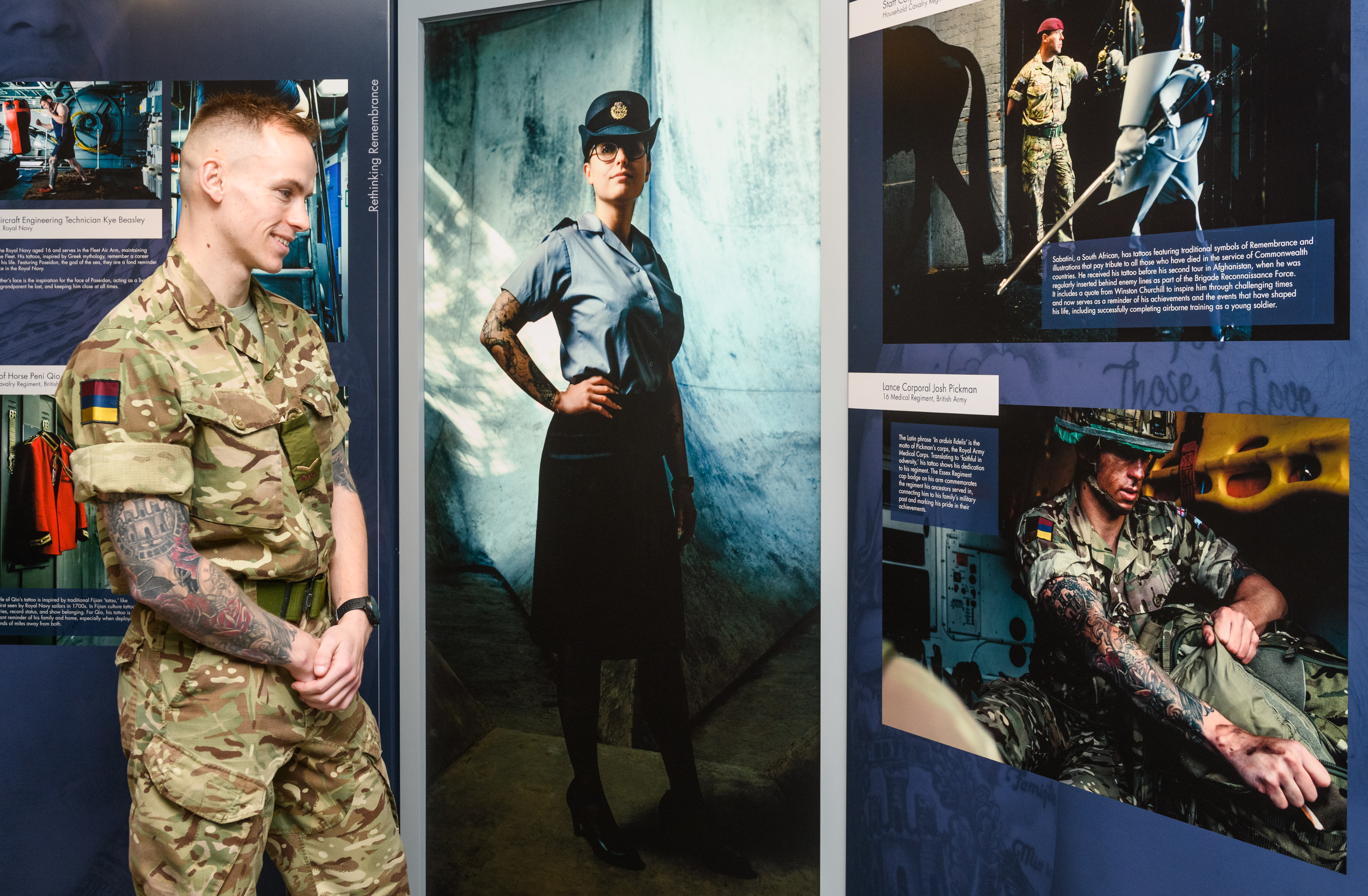 Lance Corporal Josh Pickman looks at his imagery in Tribute Ink