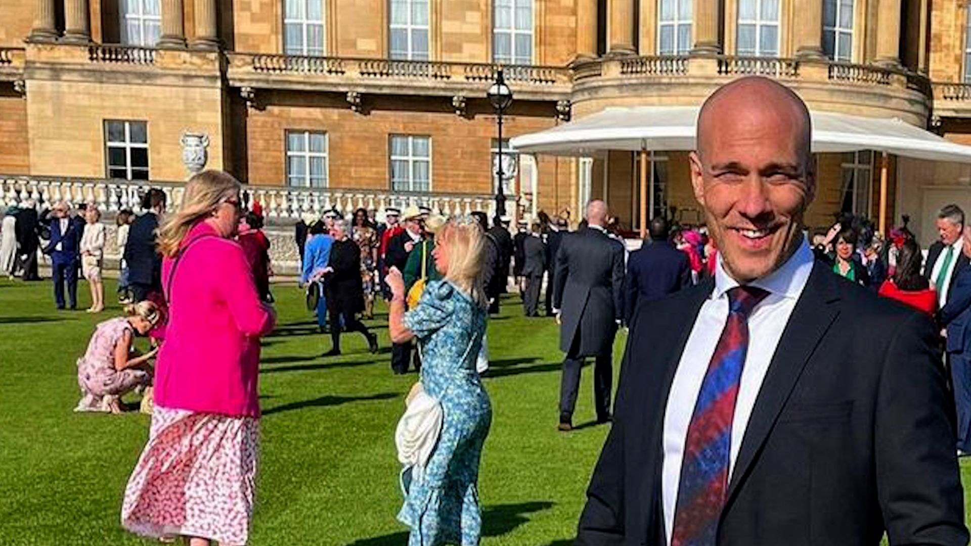 	Lance Corporal Matthew Croucher at Buckingham Palace at the King's coronation