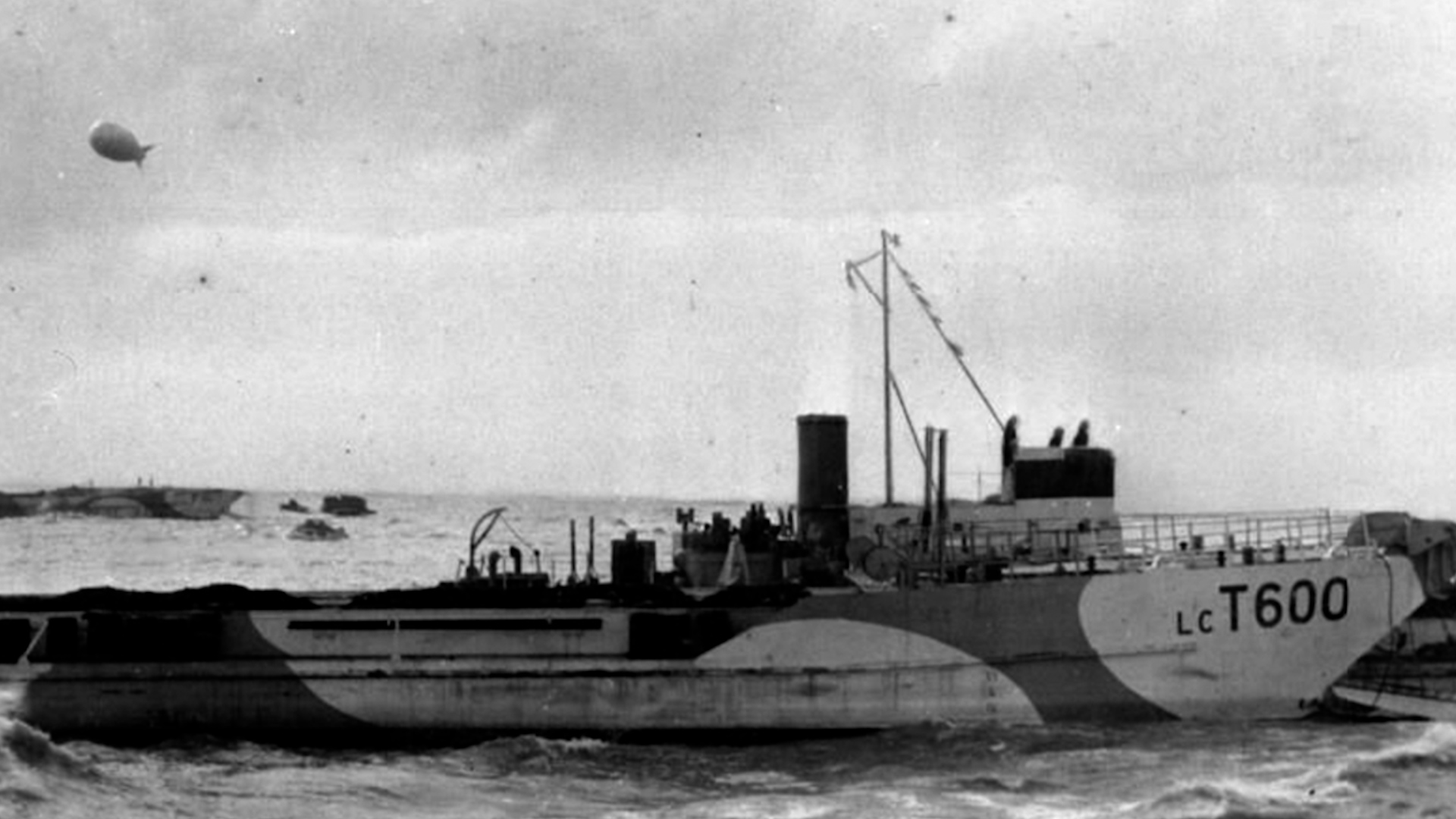 Landing craft tanks at sea in WWII DATE UNKNOWN CREDIT Barbara Mortimer, Royal Navy