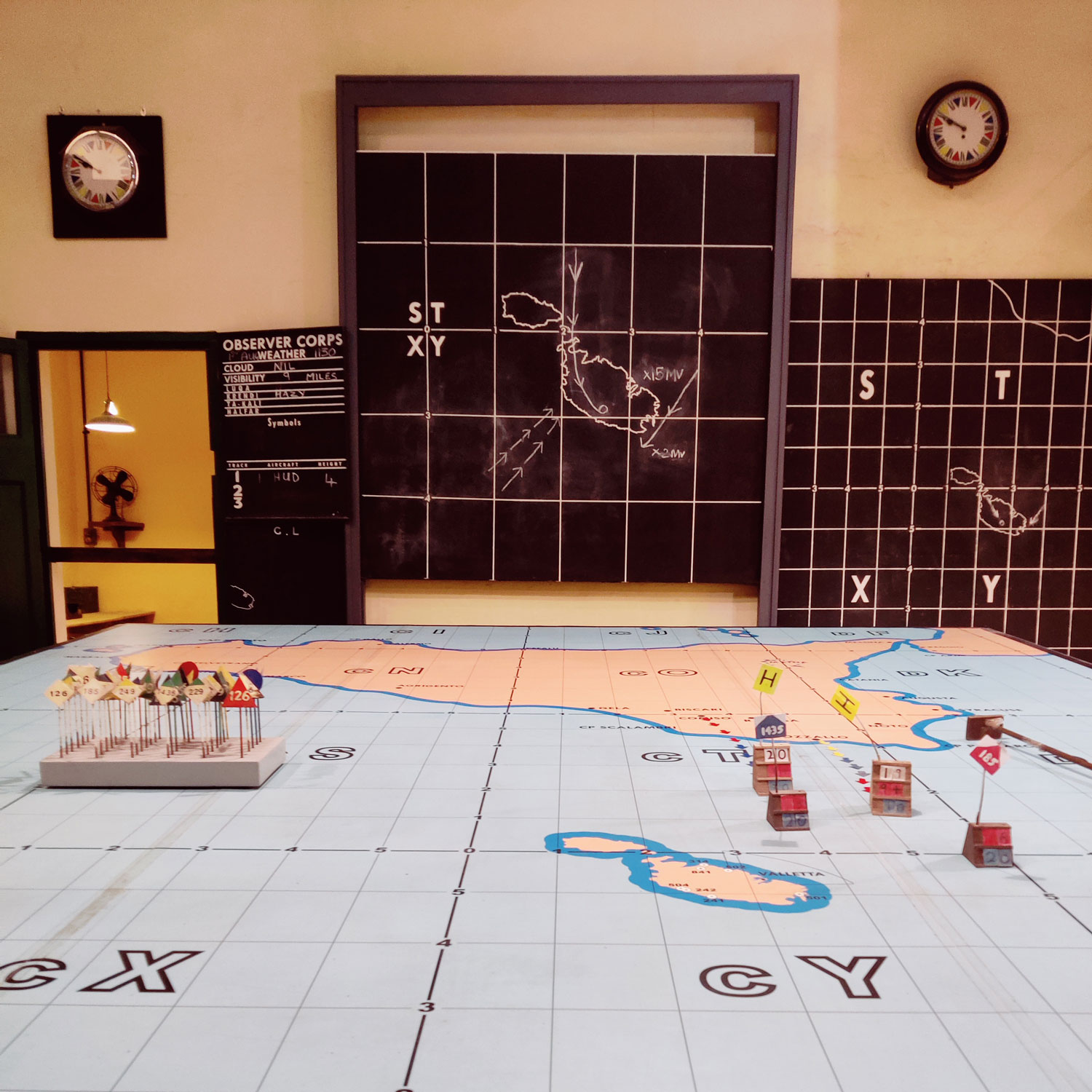 Lascaris War Rooms plotting table Malta George Cross 80th anniversary Picture BFBS