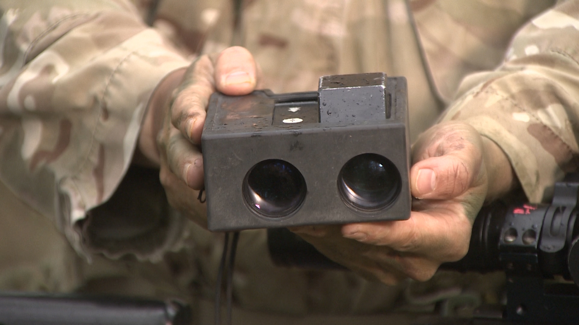 The Laser Range Finder has a range of 1500 metres.