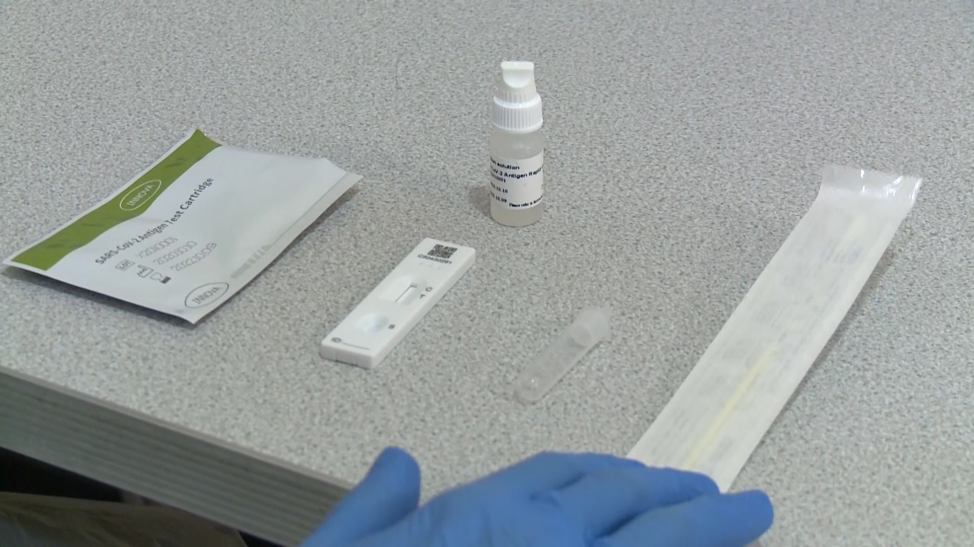 Lateral flow test for coronavirus covid 071220 CREDIT BFBS.jpg 