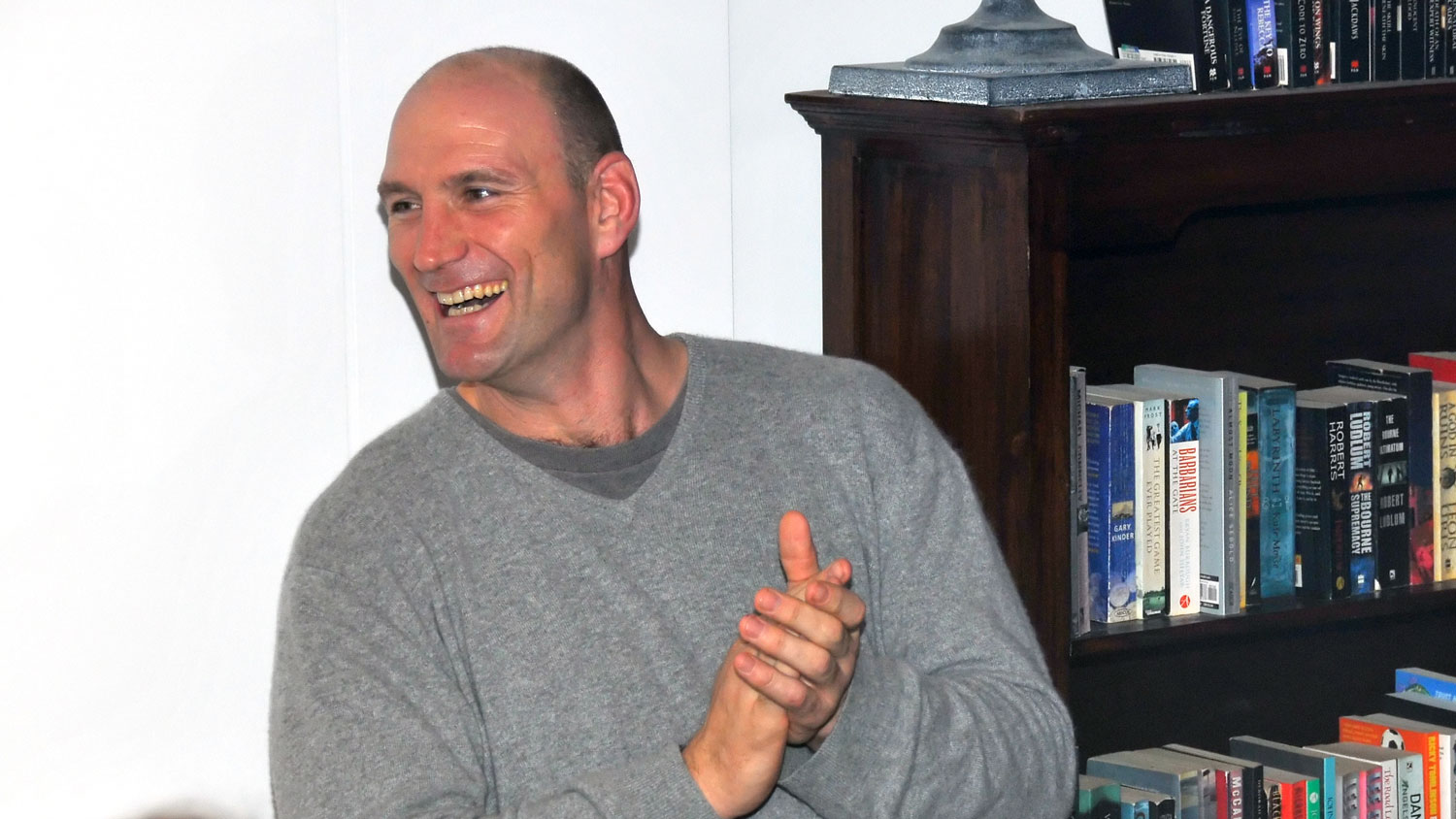Lawrence Dallaglio makes a charity speech on behalf of the Dallaglio Cycle Slam: February 17, 2010 in Genova, Italy Credit Shutterstock / mountainpix