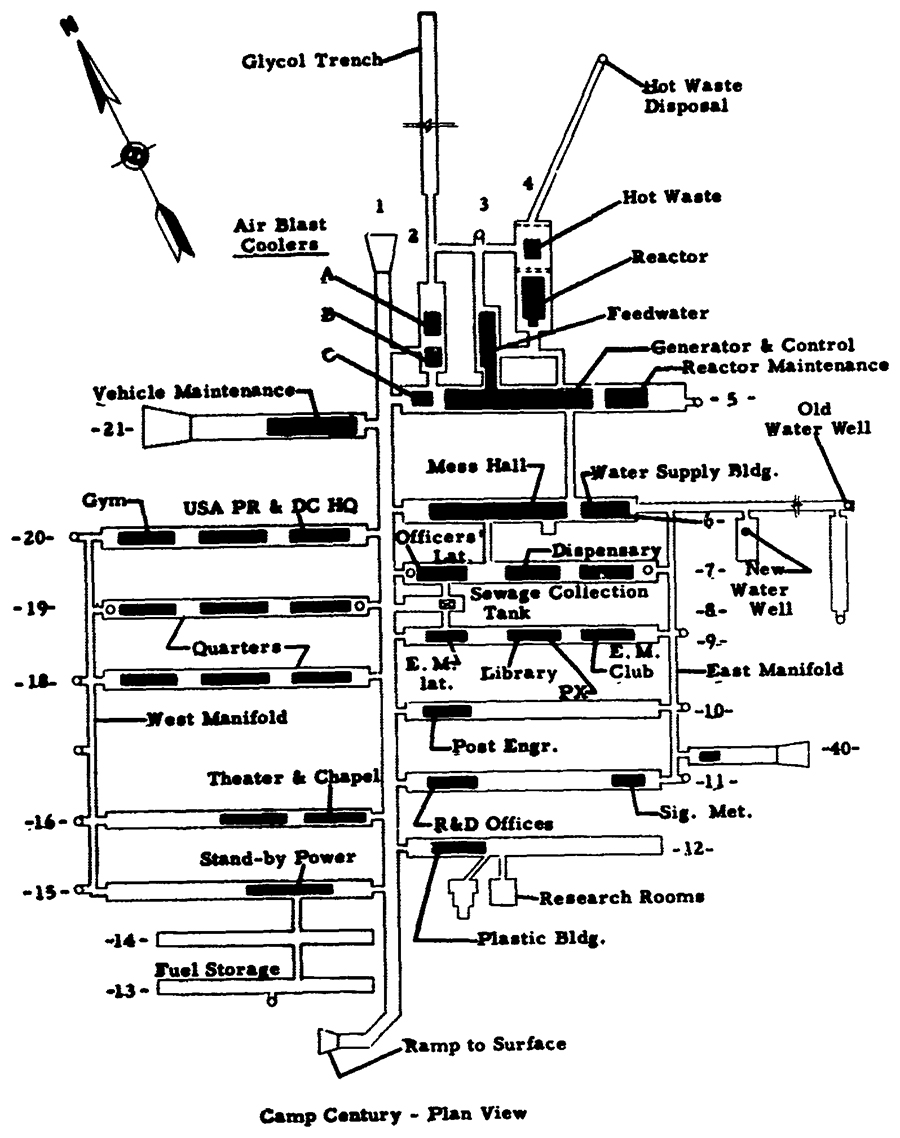 Layout plan of Camp Century Credit US Army