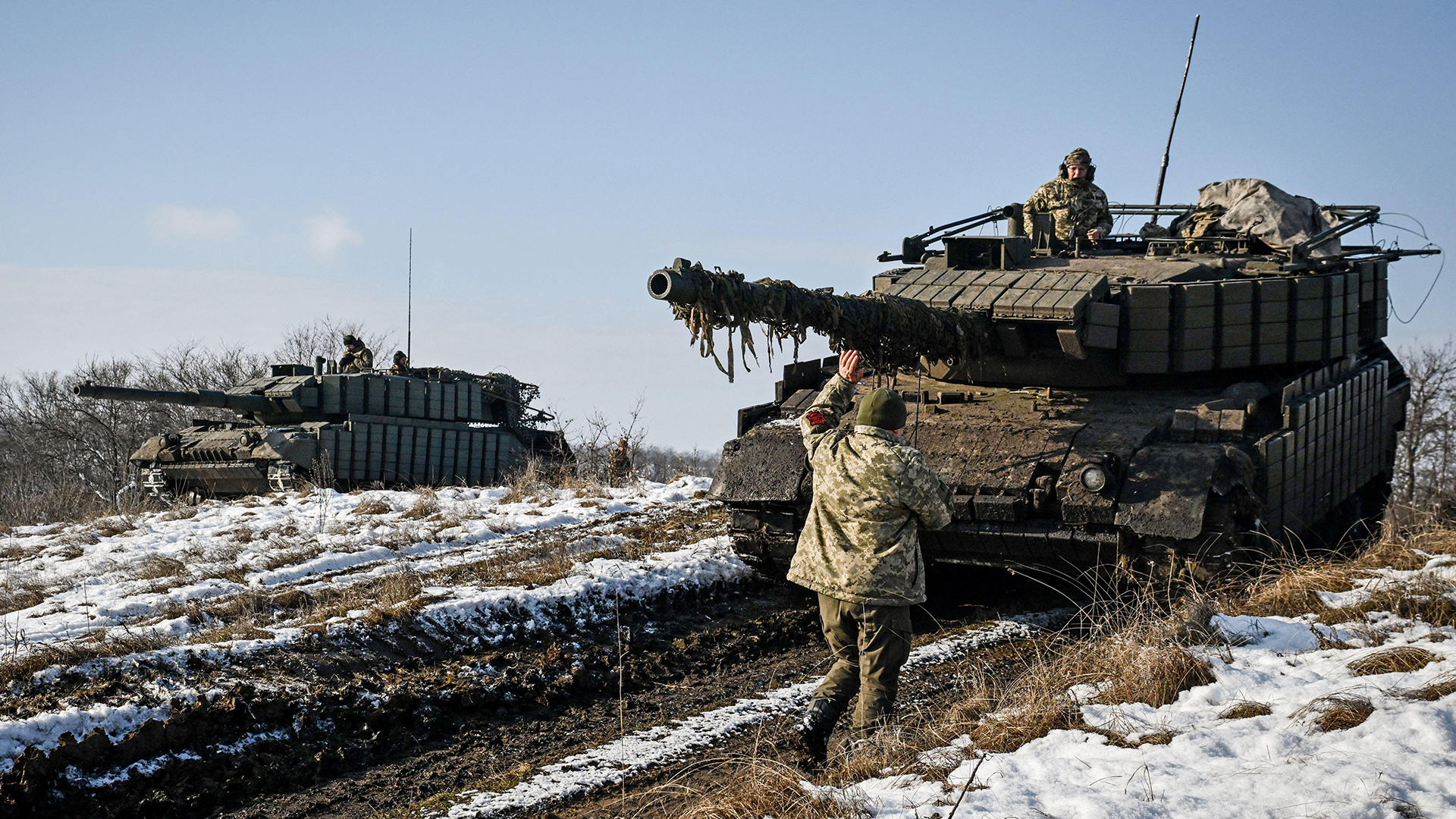 These Leopard 1 A5s have been heavily modified with explosive reactive armour for use in Ukraine - a far cry from its original Cold War design