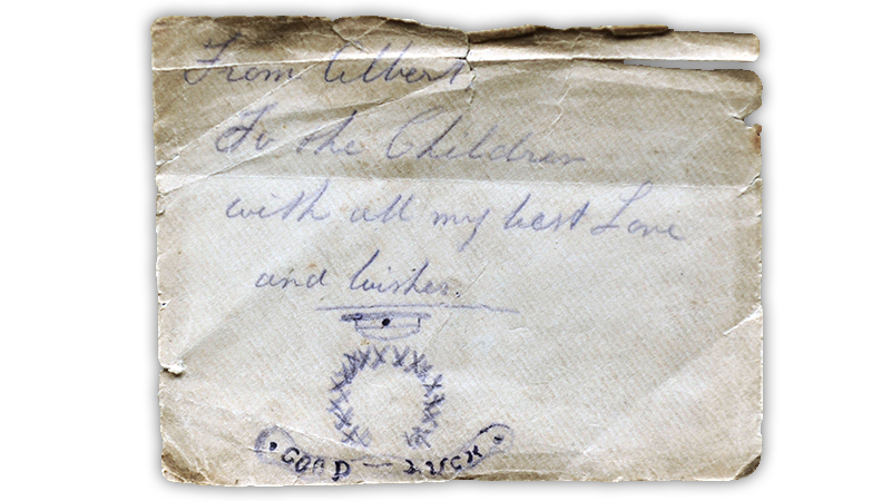 Letters penned by an exhausted First World War soldier who just wanted to be home for Sunday dinner have been discovered