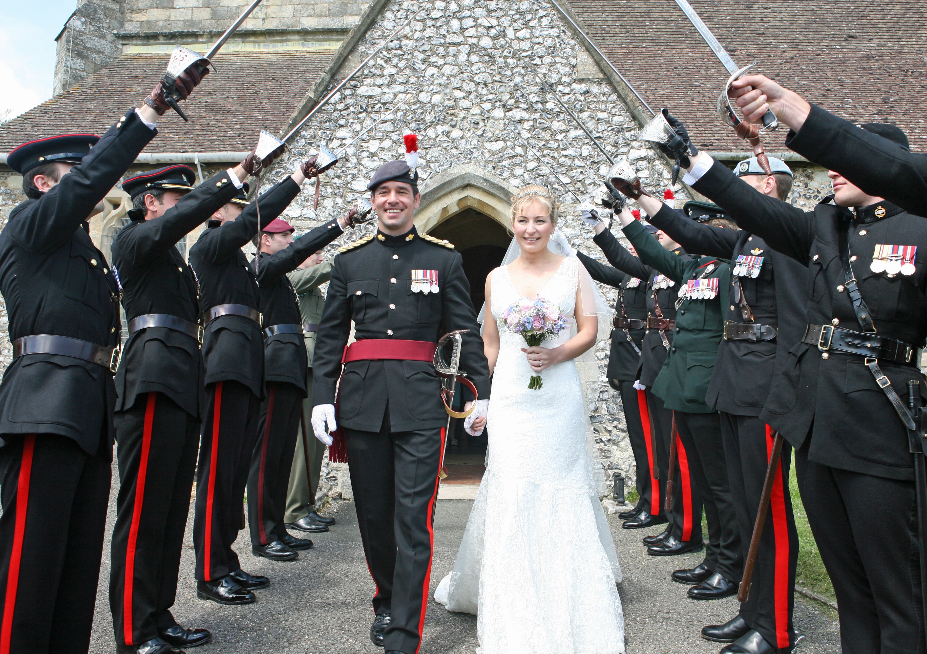 Lieutenant Colonels Shamus and Lyndsey Kelly on their wedding day in 2013.