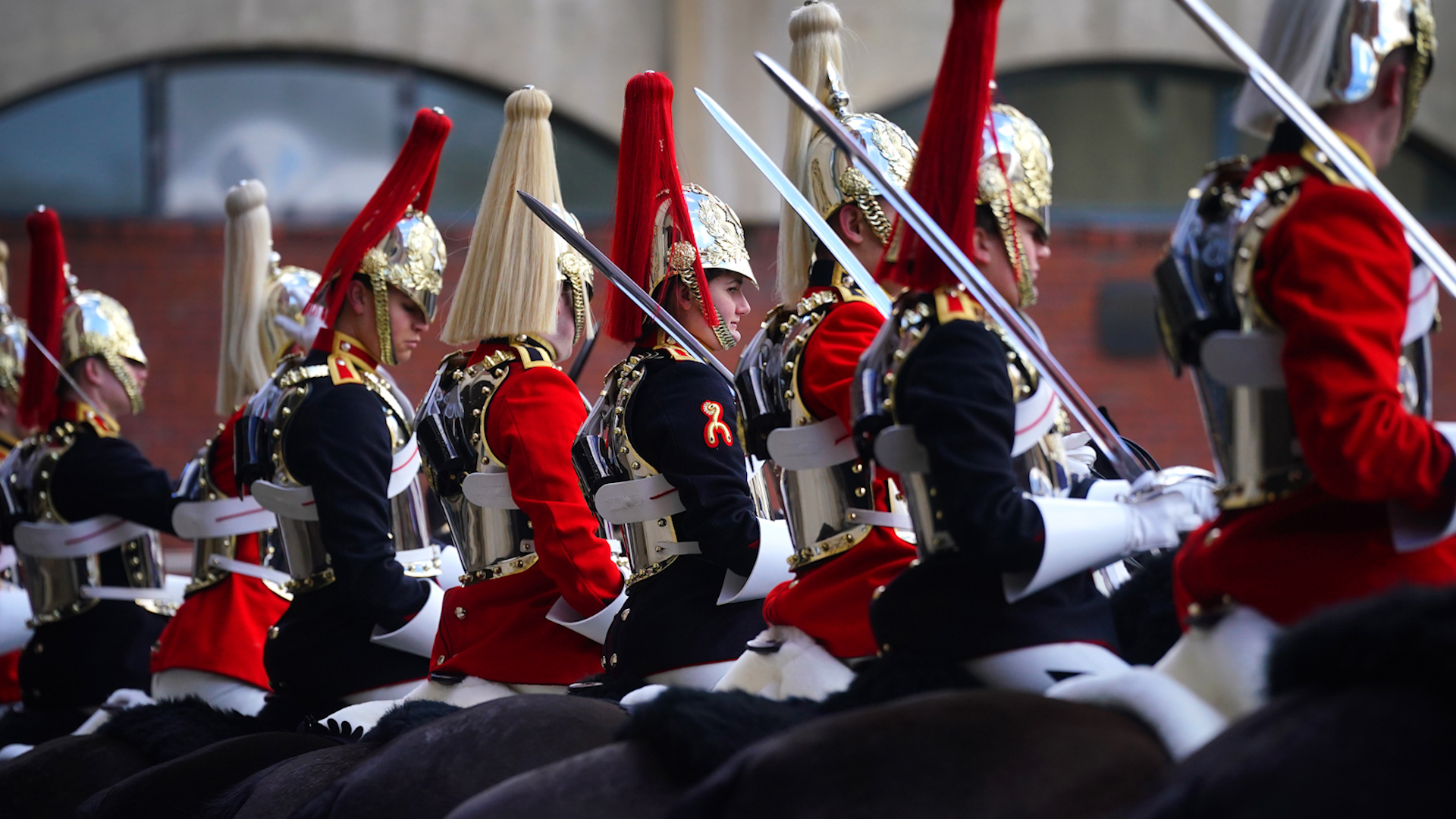 Life Guards and the Blues and Royals during Princess Elizabeth Cup at Hyde Park Barracks 010324 CREDIT Victoria Jones PA Wire