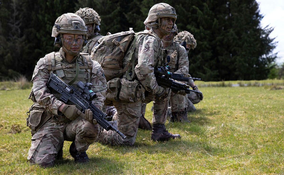 British Army soldiers training in Wales