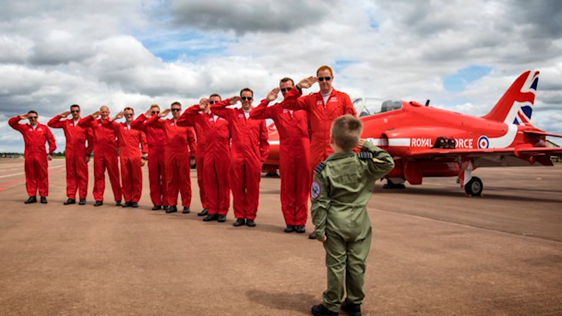Jacob hopes to be part of the Red Arrows one day (Picture: Crown Copyright).