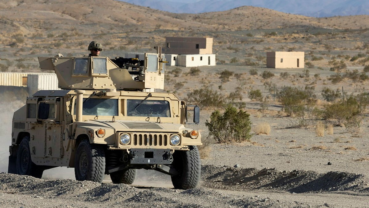 Littoral Response Group (South) (LRG(S)) carrying out training at the Marine Air Ground Combat Training Centre at 29 Palms, California date 13102021 CREDIT MOD.jpg