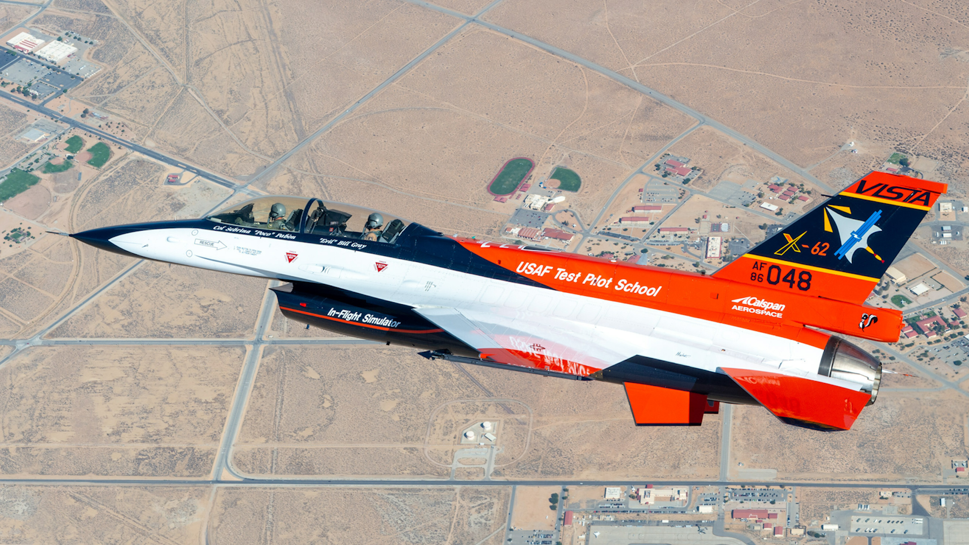Lockheed Martin VISTA X-62A F-16 Edwards Air Force Base California 130223 CREDIT LOCKHEED MARTIN