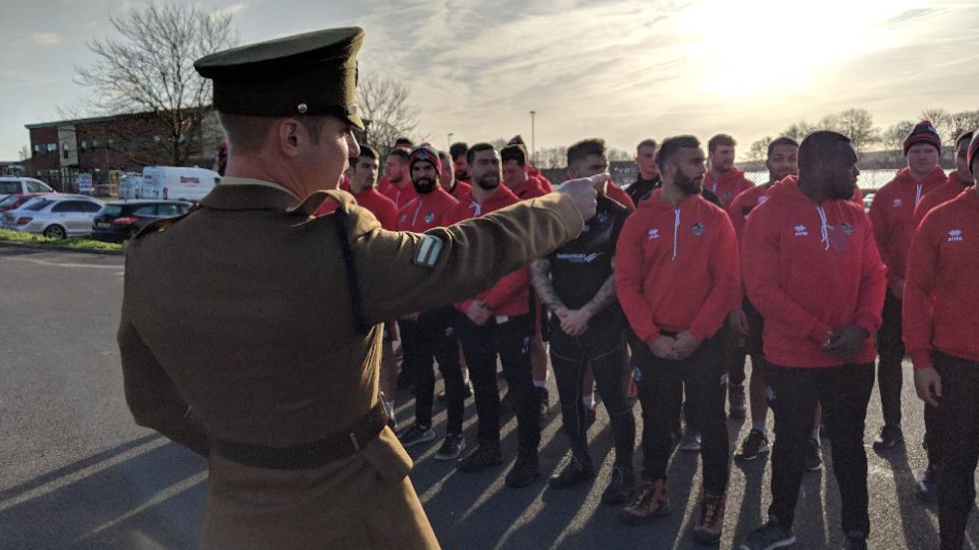 London Broncos training with the Army 100119
