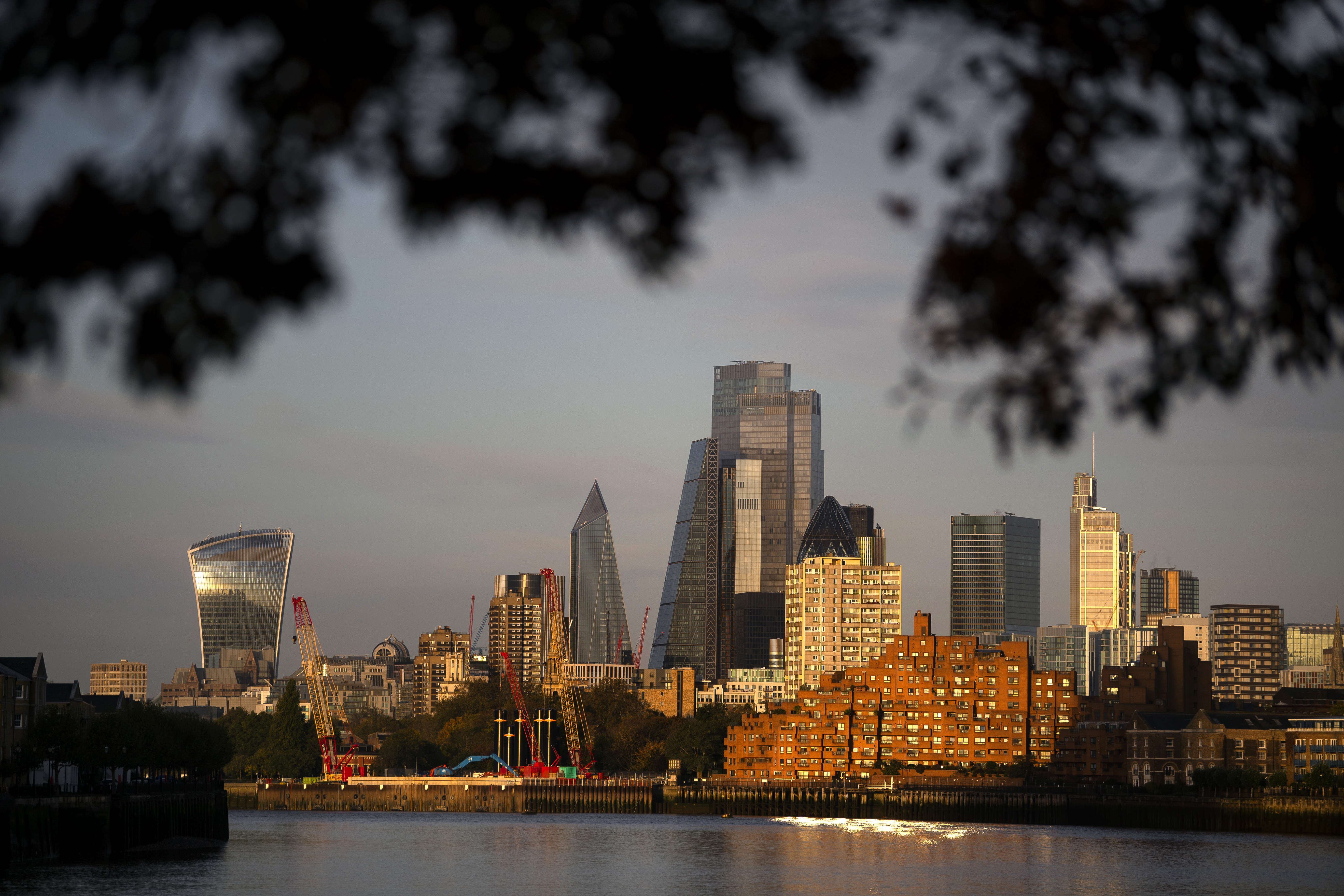 London skyline at sunrise
