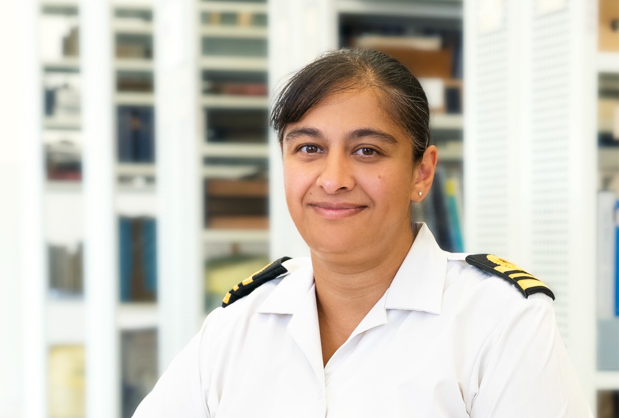 Lt Cdr Parmar and the WRINS from National Museum of the Royal Navy