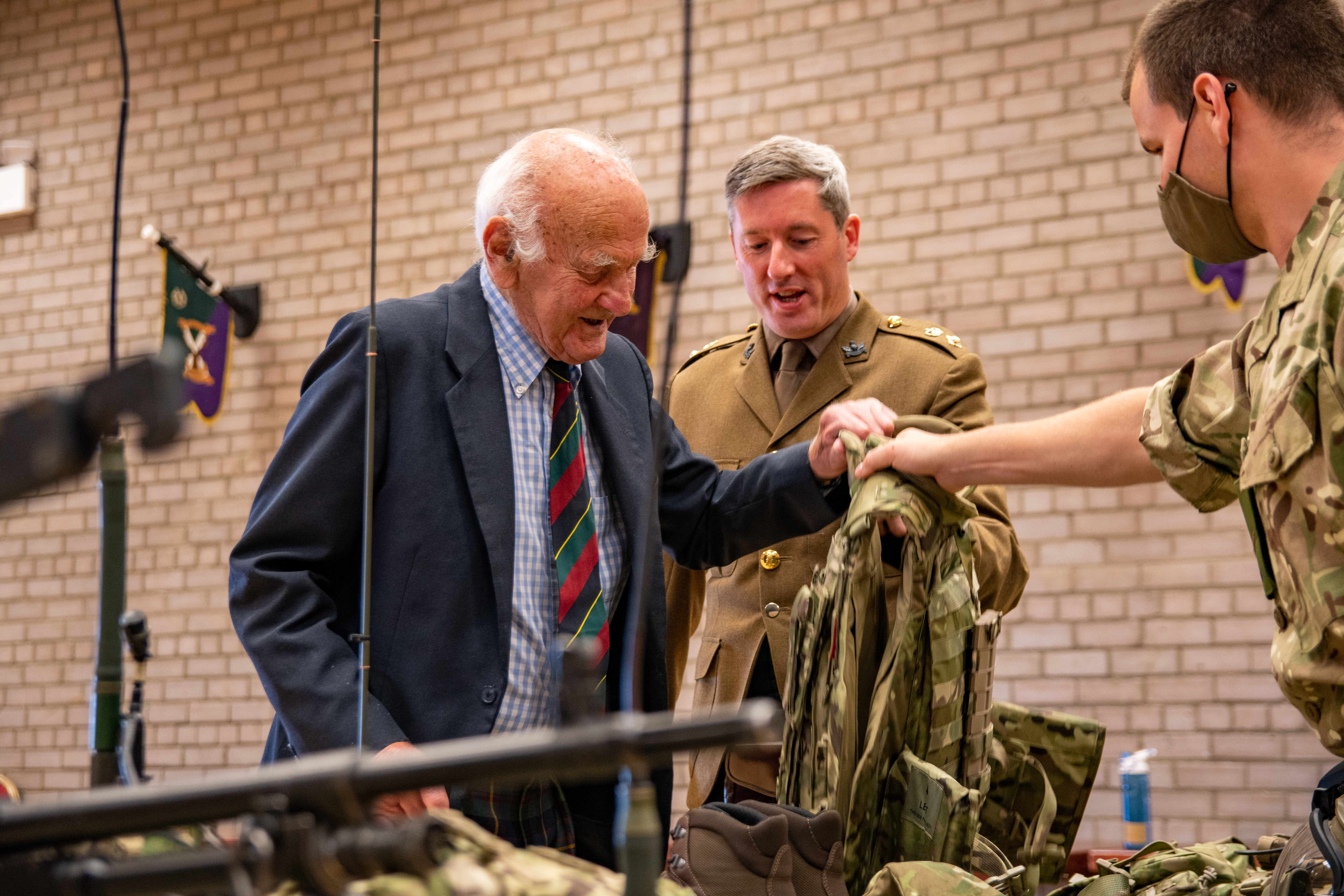 Lt Col Charlie Cameron WWII Veteran and Lt Col Duncan Mackinnon 7 SCOTS 20210804 Credit The Royal Regiment of Scotland.JPG