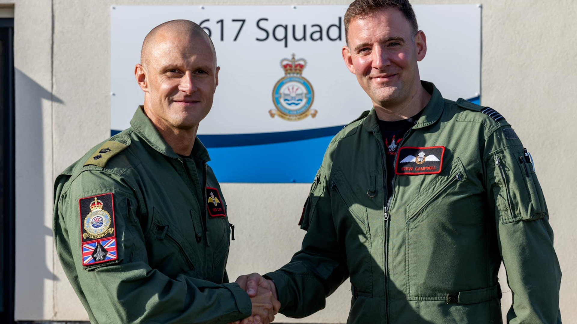 Lt Col Mike Carty RM takes command of 617 Sqn 'The Dambusters' from Wg Cdr Stew Campbell RAF 120924 CREDIT Globe and Laurel Magazine