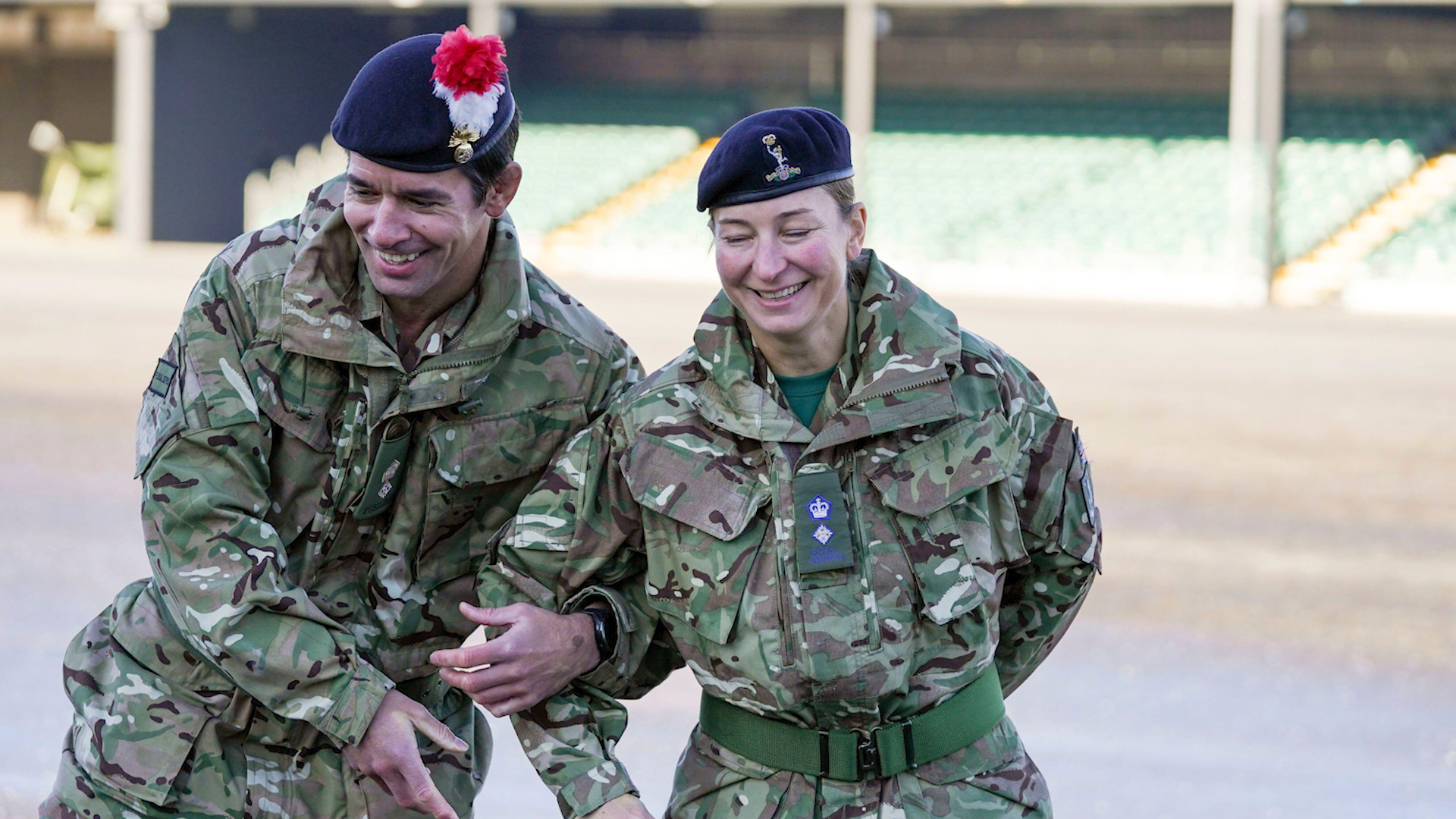 Lt Col Shamus Kelly with Lt Col Lyndsey Kelly at ATC Pirbright