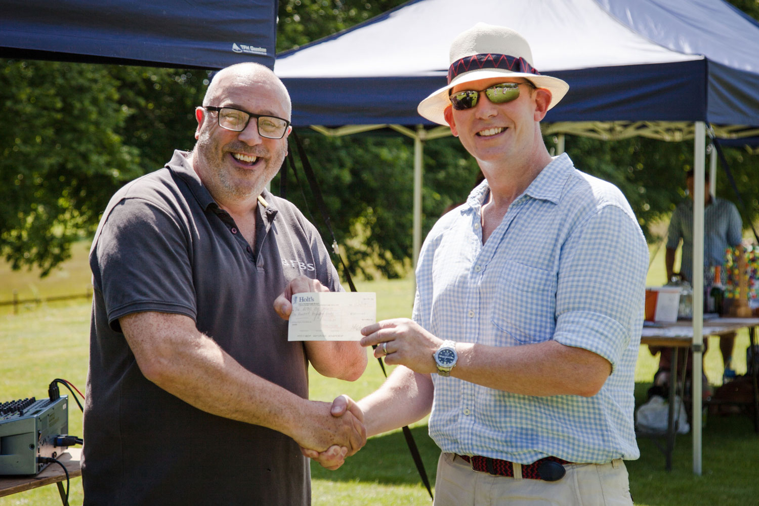 BFBS Big Salute Charity Cheque Handover Chris Sturgess Fund Raising Military Forces Radio BFBS