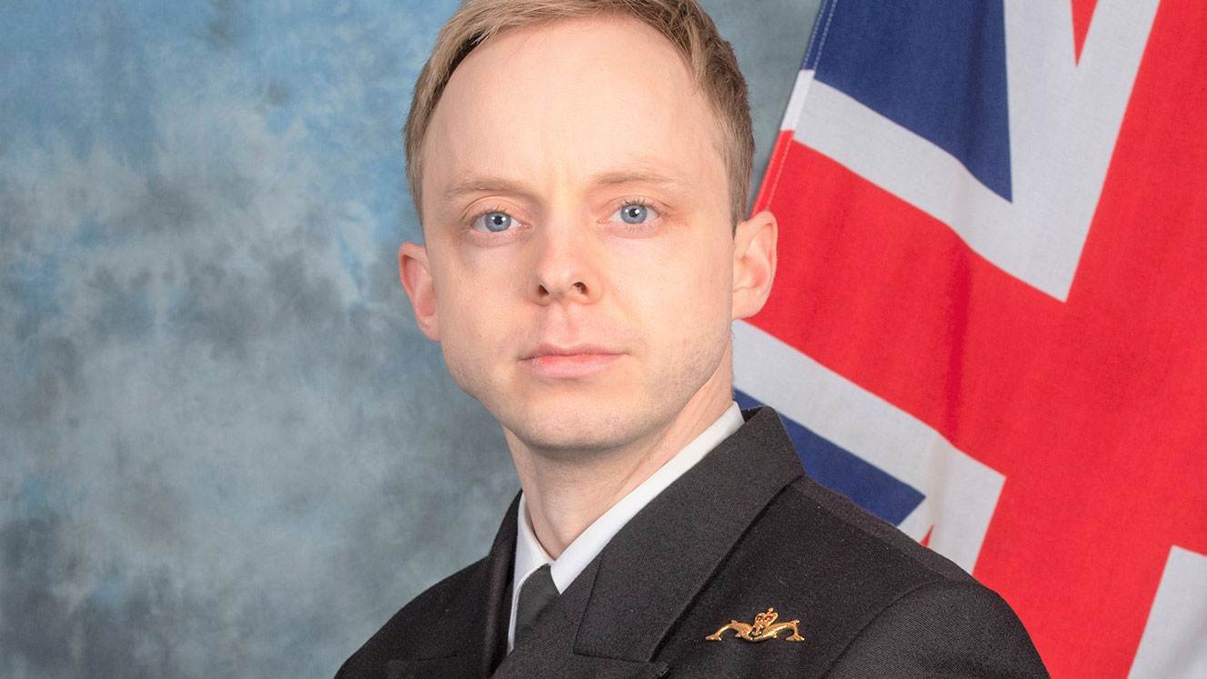 Lieutenant Tom Kemp, an officer from Britannia Royal Naval College CREDIT Royal Navy