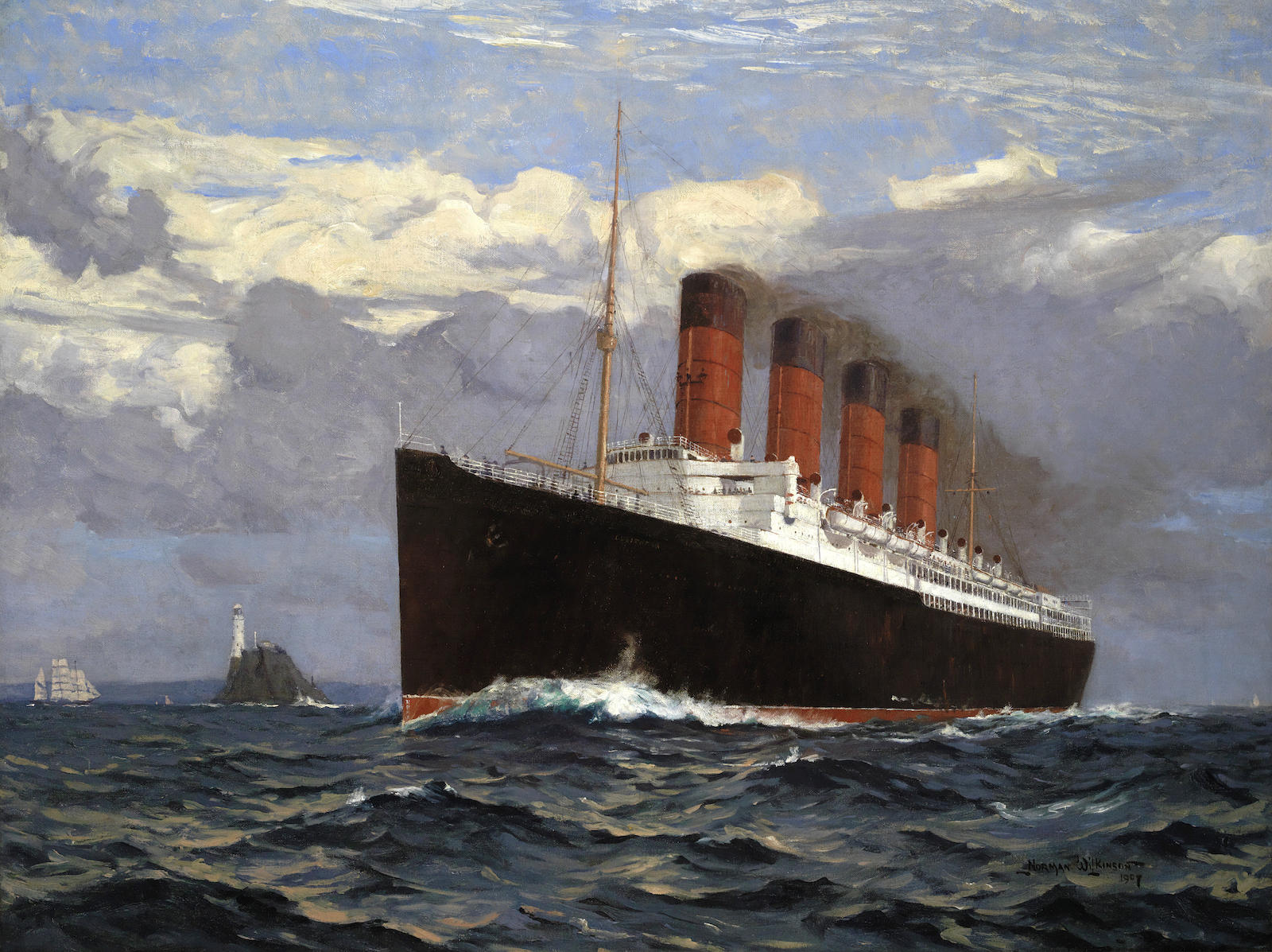 Lusitania by Norman Wilkinson