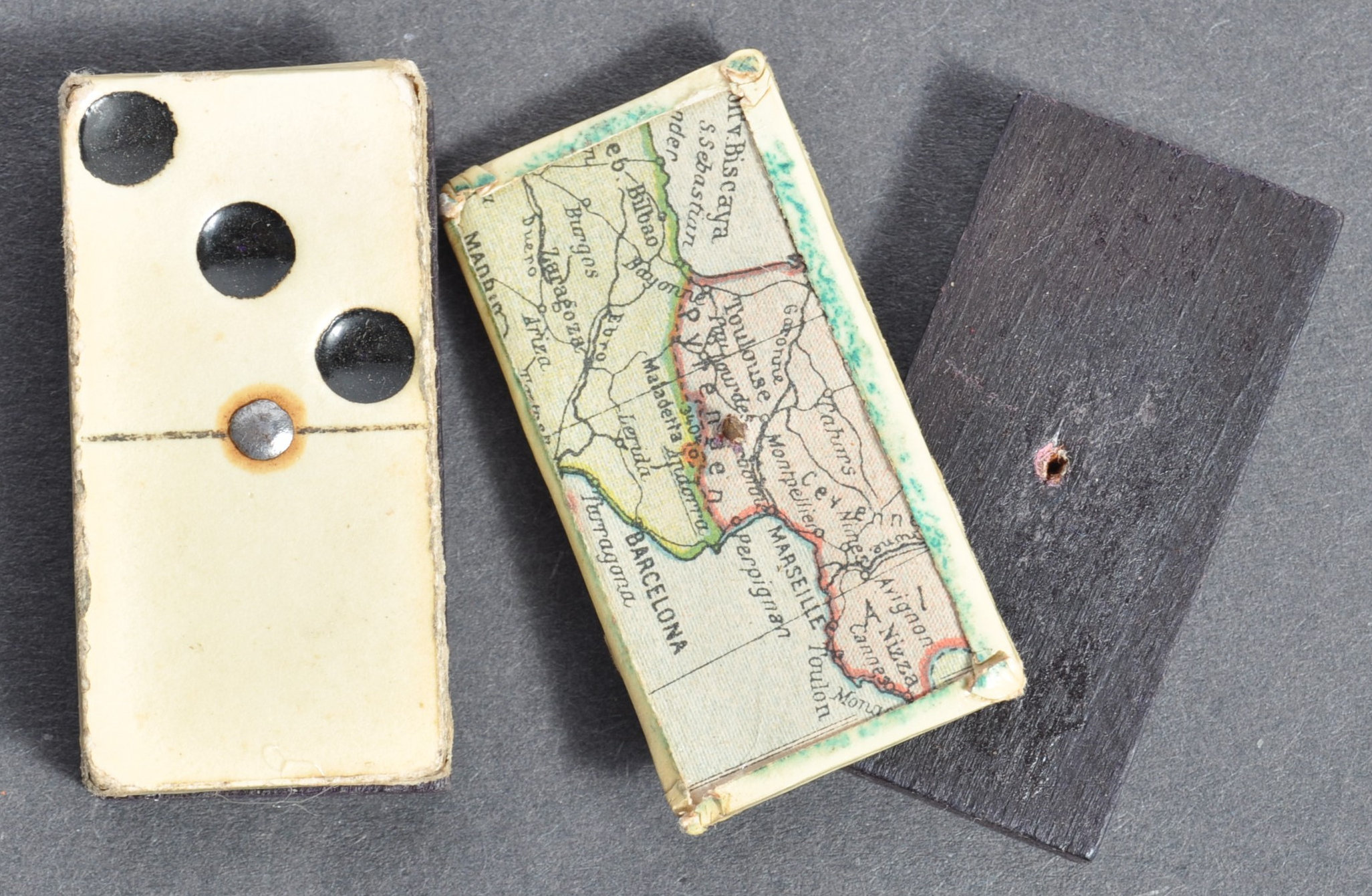Cover image: Among the items that are going under the hammer are dominos that held a secret map (Picture: East Bristol Auctions).