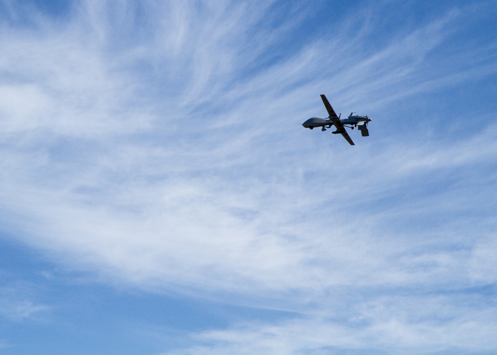 US MQ-1C Gray Eagle unmanned aircraft in flight