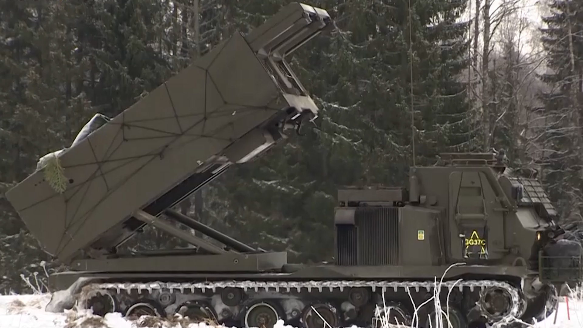 Multiple Rocket Launch System on Exercise Winter Camp in Estonia.