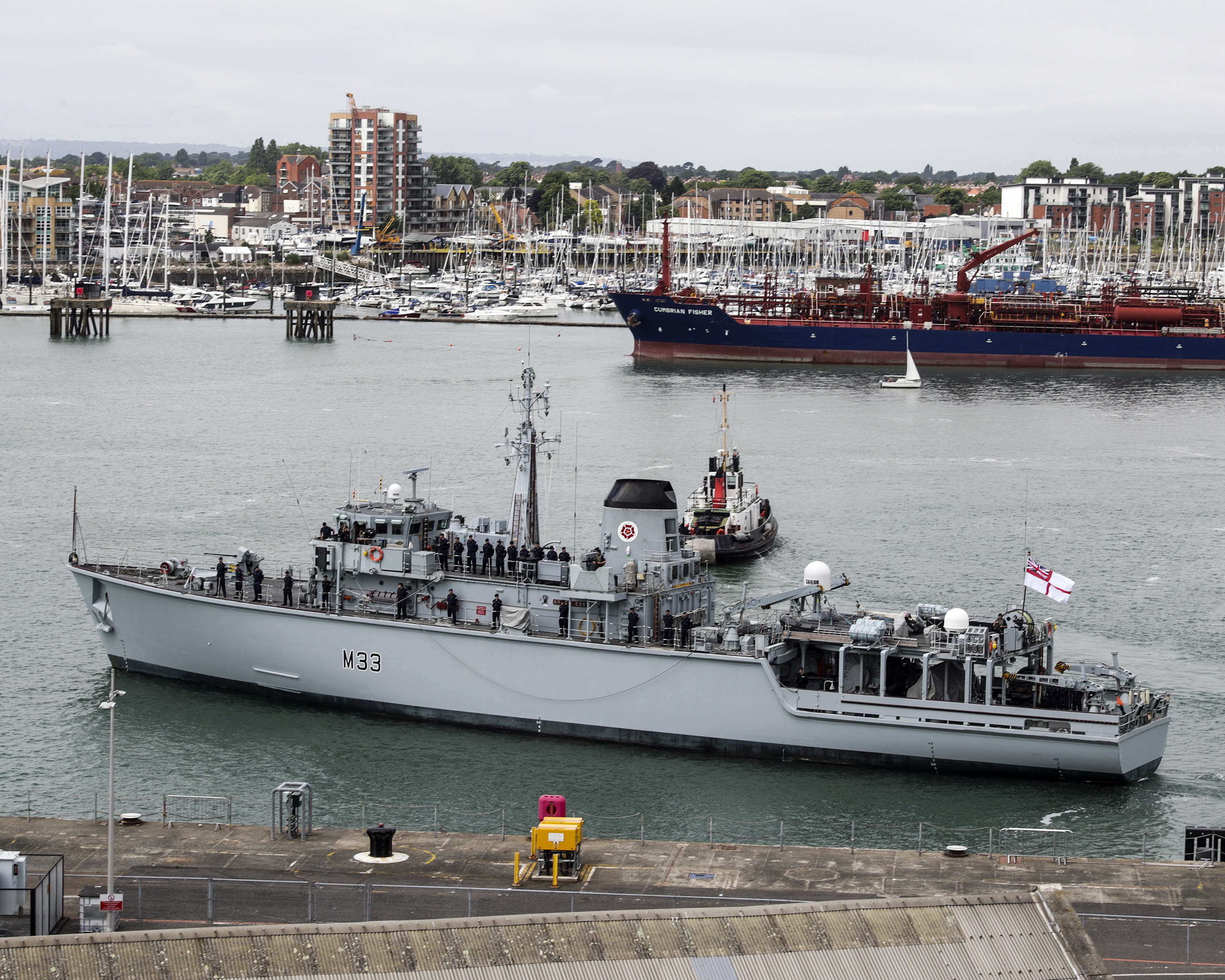 HMS Brocklesby left Portsmouth yesterday (Picture: Royal Navy/Crown Copyright).