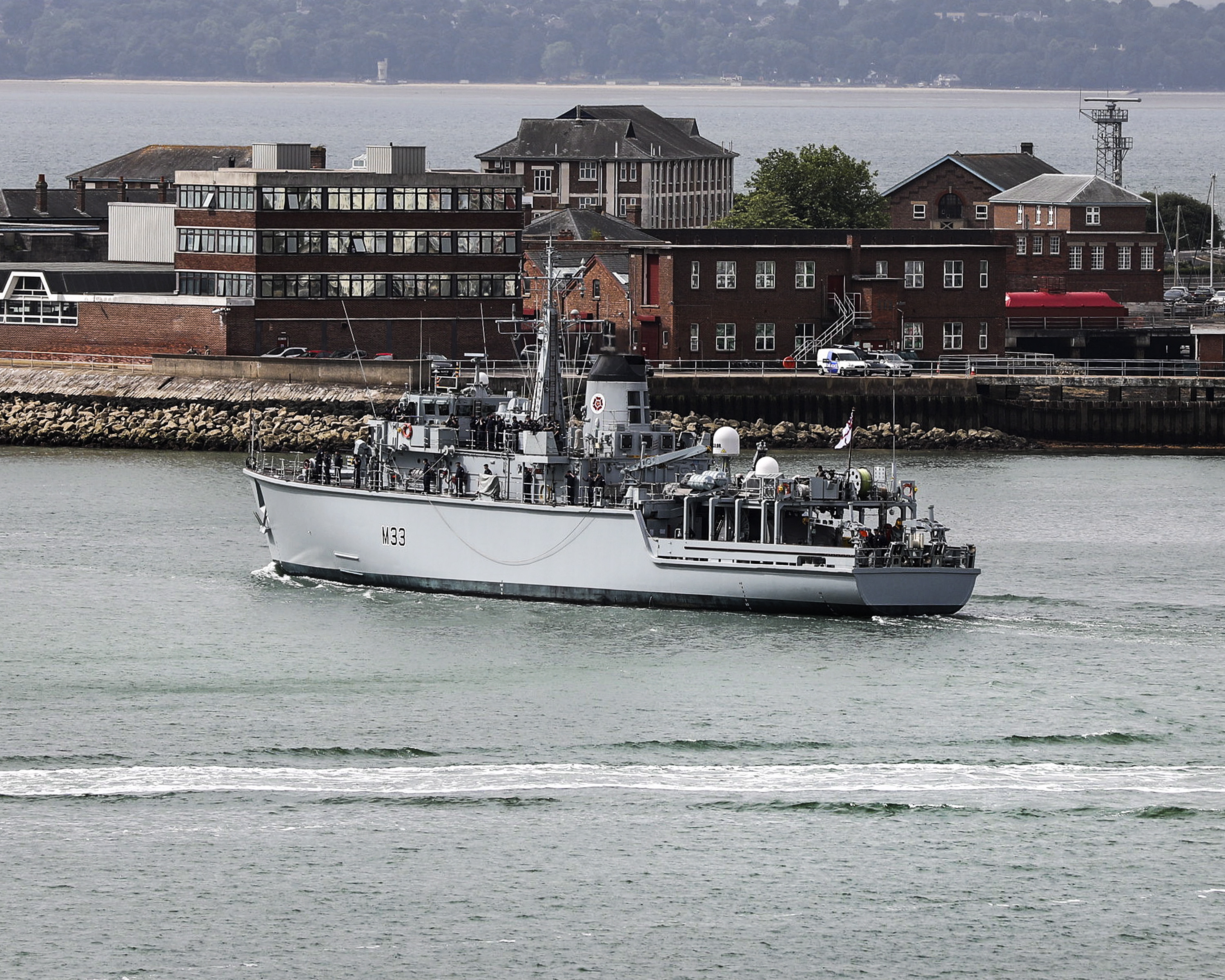 HMS Brocklesby has begun her 6,000 mile trip to Bahrain (Picture: Royal Navy).