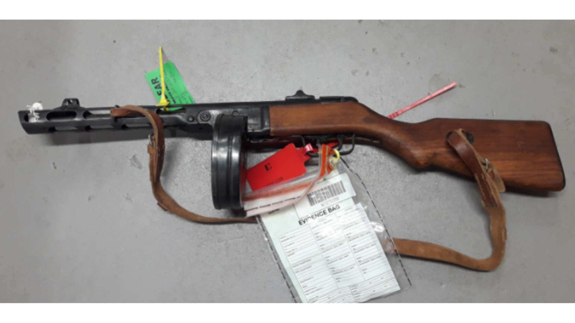 A picture of a machine gun which was handed over to Hampshire Police (Picture: Hampshire Police).