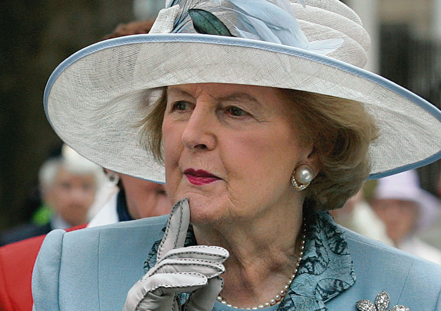 Baroness Thatcher at a WWII Memorial Service in 2005 Baroness Thatcher at a WWII Memorial Service in 2005