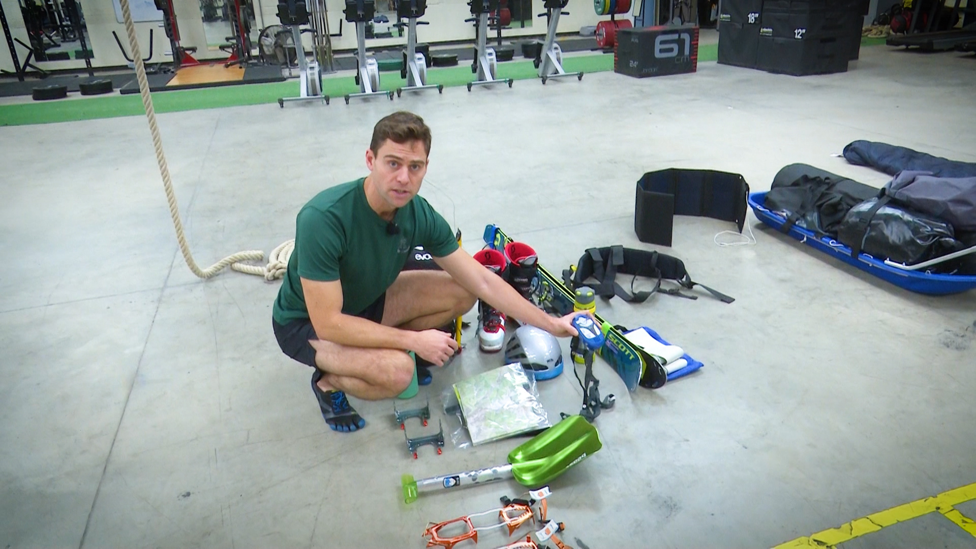 Major Alex Price will have to carry all of his supplies and emergency kit with him during his journey.