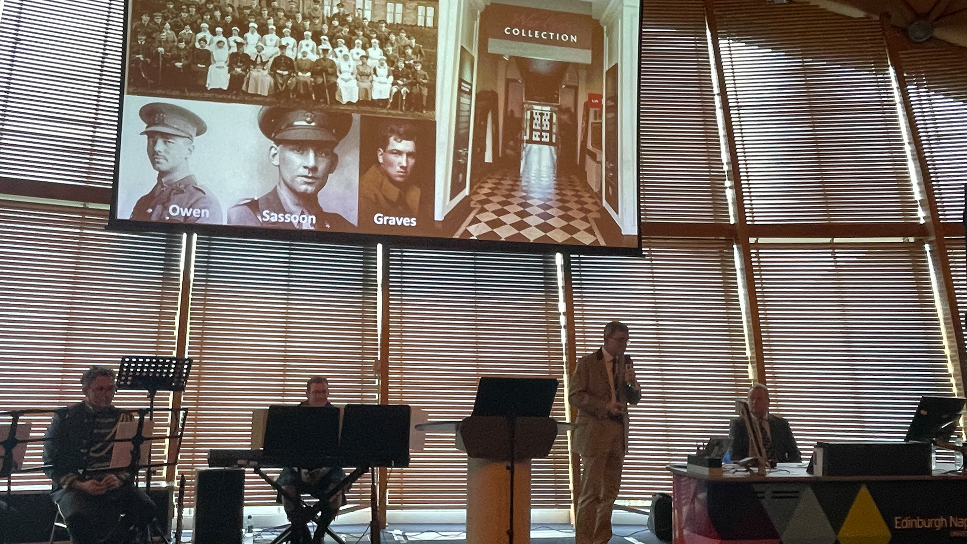 The book was launched at the site of the First World War hospital where war poets Wilfred Owen, Siegfried Sassoon and Robert Graves met as patients