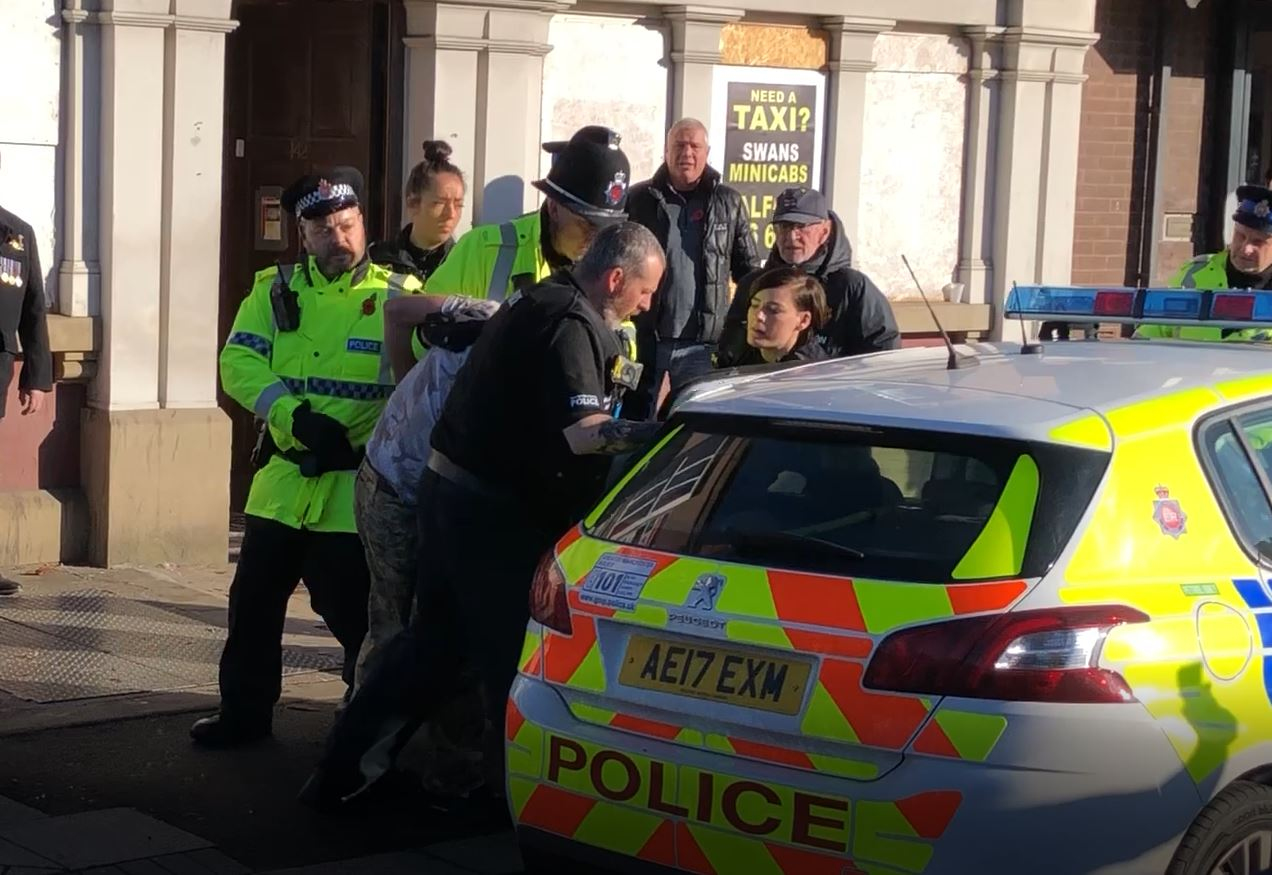 Man being arrested after Salford Remembrance sunday event