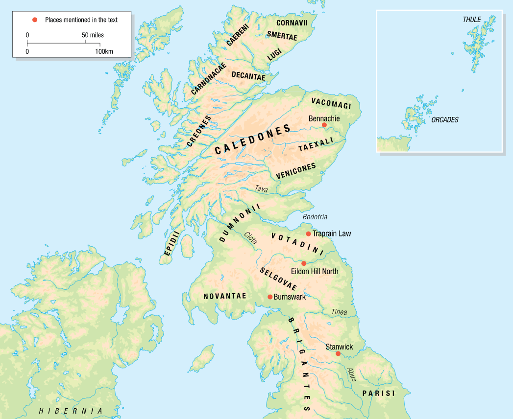 Map of tribes in Britain during Roman occupation