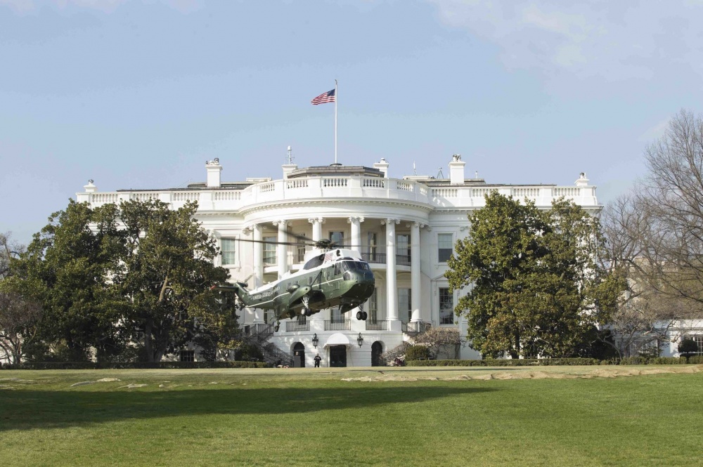 Library image of Marine helicopter landing at White House (Picture: US Department of Defense).