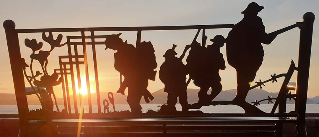 Mark Black Gourock WW1 Memorial Sunset.