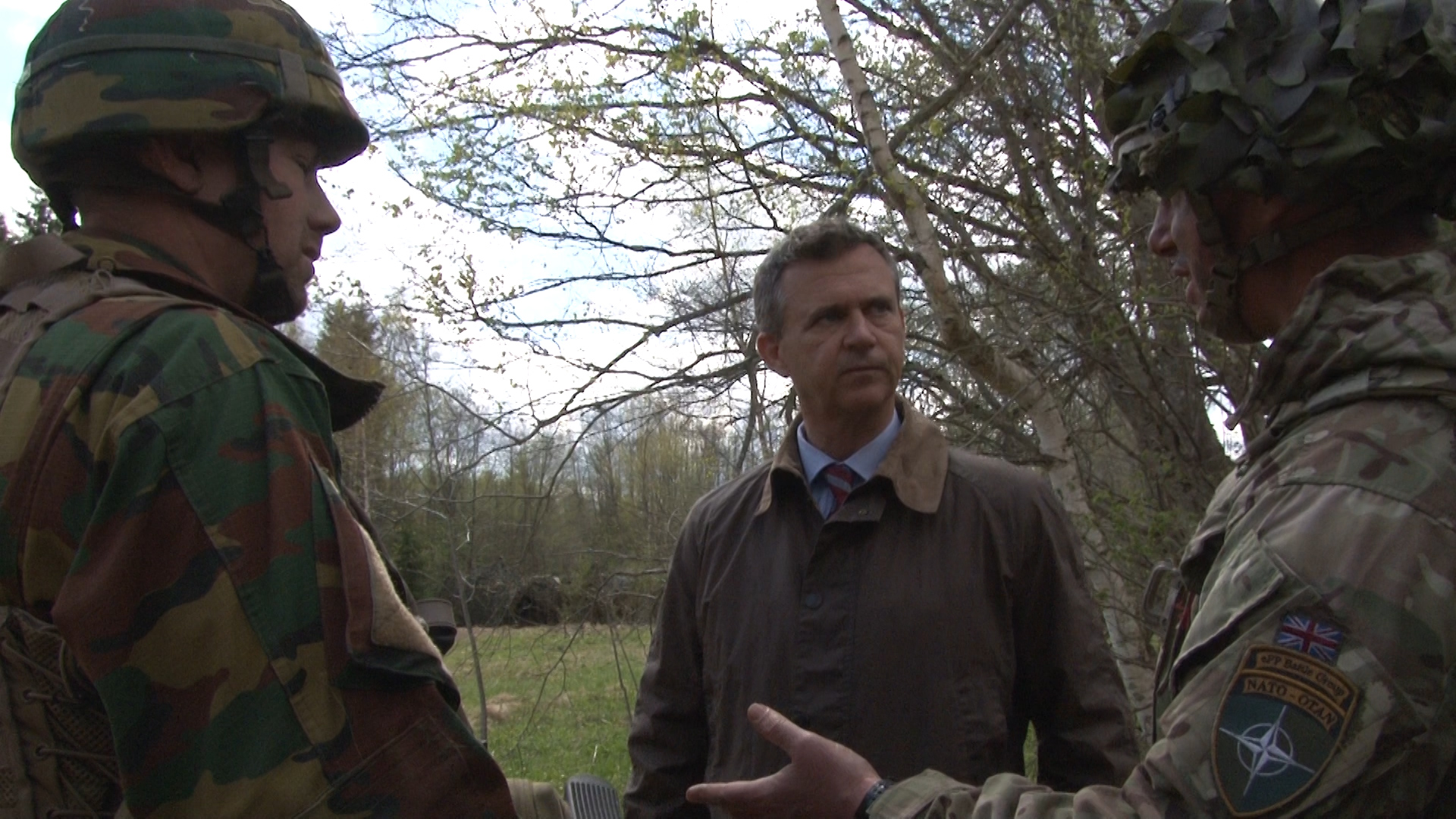 Mark Lancaster MP in Estonia for Ex Spring Storm 19 Credit BFBS