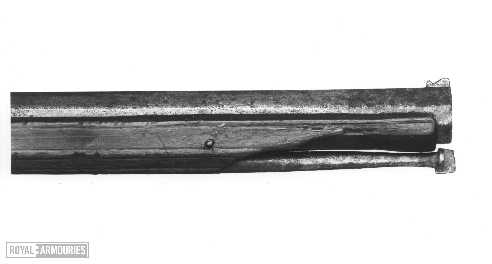 the barrel of an Matchlock muzzle-loading musket (1540) (1)